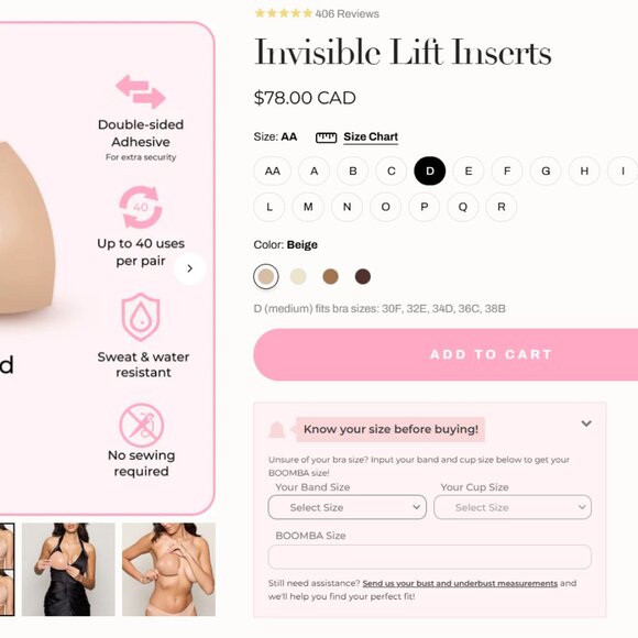 Boomba Invisible Lift Inserts - Picture 2 of 9